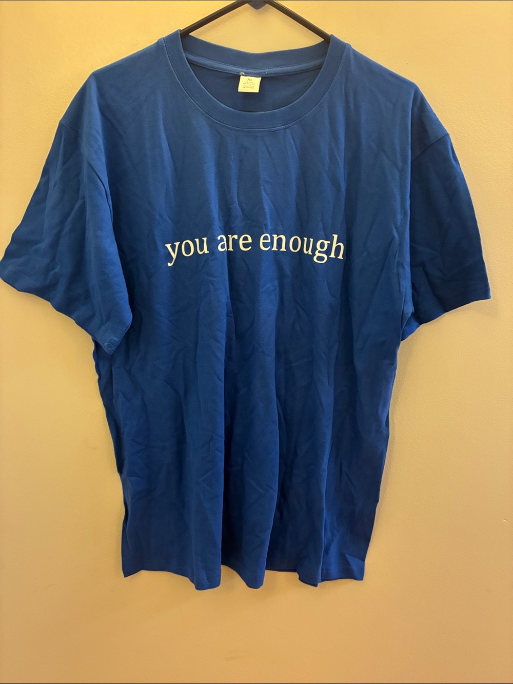NWOT Blue Graphic Shirt You Are Enough XL